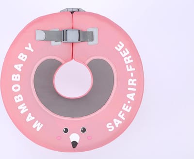 baby zwemband - nekring - baby float - babyzwemmen - lekvrij - 0-12 maanden - roze