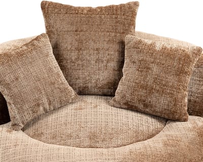 Luie Fauteuil Duurzame Comfort Lounger met Hoge Rug - Zitzak Stoel Bank met Drie Kussens voor Volwassenen en Kinderen, Binnen & Buiten, Enkele Gaming Fauteuil voor Slaapkamer, Kantoor (Koffie Chenille)
