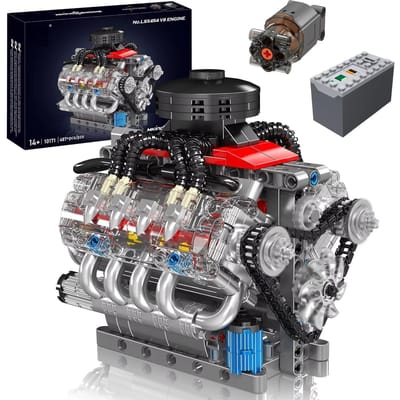 Hoge Kwaliteit V8 Hoge Kwaliteit Motor Hoge Kwaliteit Bouw Hoge Kwaliteit Blokken Hoge Kwaliteit Moc Hoge Kwaliteit Sets, Hoge Kwaliteit Motor Bouw with box