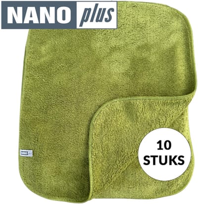 10xNanodoek/Nanoplus/Vaatdoek/36x31/Olive