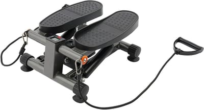 Hydraulische Stepper - Traplift Fitnessapparaat - Thuis Trainen - LCD Scherm - 120 kg capaciteit - Zwart