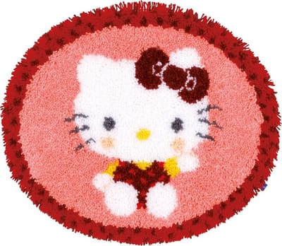 Vervaco - Knoopvormtapijt kit - Hello Kitty in de bakkerij I - PN-0154948 - Borduren - Borduurpakket - Borduurpakket volwassenen - Borduurpakket kind