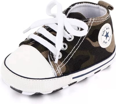 Steppies Babyschoentjes - Camouflage - Zachte Zool Antislip - Maat 18-19 (6-12 maanden, 12 cm) - Babyslofjes