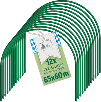 Tunnelbogen Set - Folietunnel Bogen - Planten Beschermen - Gecoat Staal - 12 Stuks 65cm - Groen
