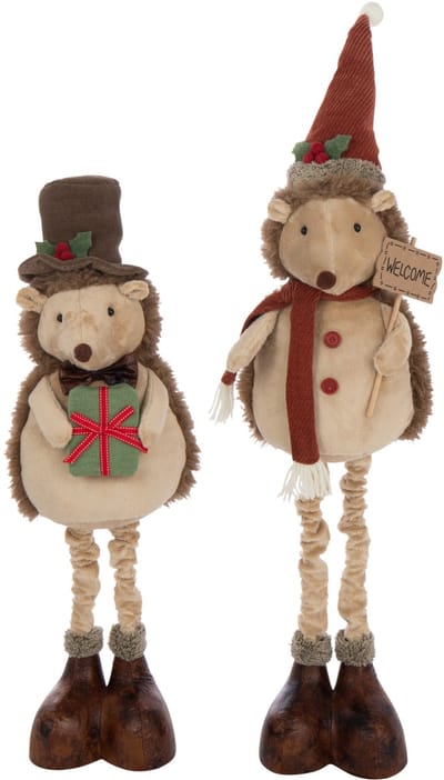 J-Line figuur Egel Telescopisch - polyester - meerkleurig - large - 2 stuks