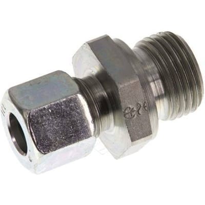 G 1/2'' Buitendraad x 10L Verzinkt Stalen Rechte Snijring Koppeling 315 Bar DIN 2353