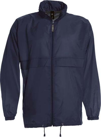 Windjas 'Sirocco Men Windbreaker' B&C Collectie maat L Donkerblauw/Navy