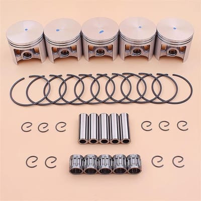 Zuigerpen Ring Kit - Motor Onderdelen - Kettingzaag Onderhoud - Complete Borgveer Set - 47mm - Metaal