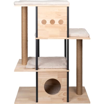 Designed by Lotte Houten Krabpaal Nala L naturel / zwart Kat