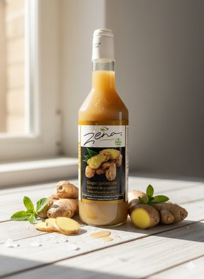 Zena Gemberconcentraat 750 ml – Natuurlijk Ginger Extract – Zonder Toegevoegde Suikers – Ideaal voor Thee, Cocktails, Smoothies & Koken – Krachtige Smaakversterker