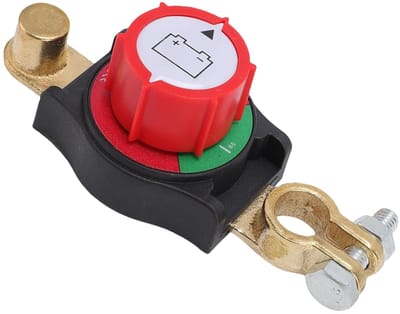 Accu Scheidingsschakelaar - Hoofdschakelaar Batterij - Voertuig Stroomonderbreking - 300A Continu Stroom - 15 x 6 x 5 cm