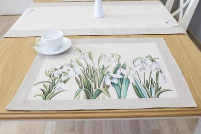 Wegwerp Placemats - Tafelonderleggers - Tafeldecoratie - Jacquard Gobelin Stof - 40x50 cm - Multicolor