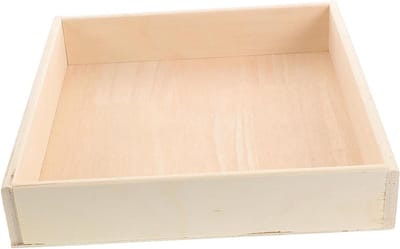 Houten Zandbak - Zand Speelbak - Buiten Spelen - Compact Ontwerp - 30x30x6 cm - Beige