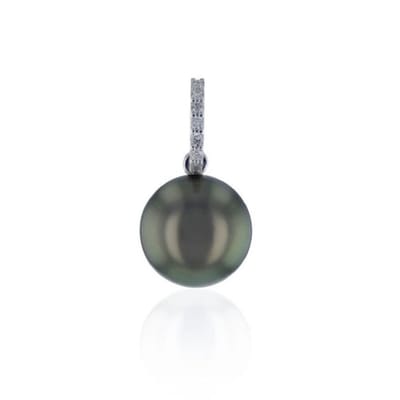 Luna-Pearls - 202.1536 - Hanger - Tahitiaanse gekweekte parel 10-11mm - 18K witgoud