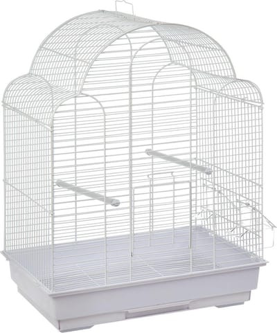 Flamingo parkietenkooi Bali - 42 x 30 x 58 cm wit