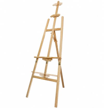 Sello! schildersezel – A-frame – verstelbaar – opvouwbaar – kunst – presentaties – hoogte 1.75m – grenenhout