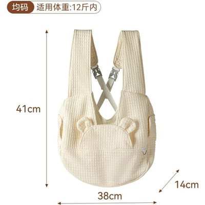 Sac à dos de transport portable pour animaux de compagnie de grande capacité Sac de voyage confortable en coton pour animaux de compagnie avec fermeture à pression sécurisée Pour petit chien et chat blanc