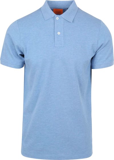 Suitable Mang Poloshirt Blauw - Maat M - Heren - Polo shirt Heren met Korte mouw