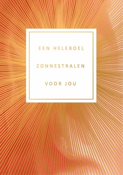 Wenskaart Golden Rush zonnestralen voor jou