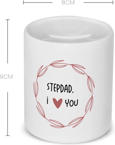 Akyol - stepdad i love you Spaarpot - Papa - de liefste stiefvader - vader cadeautjes - vaderdag - verjaardagscadeau - verjaardag - cadeau - geschenk - kado - gift - vader artikelen - 350 ML inhoud