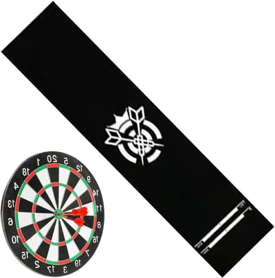 Dartbord Mat - Dart Tapijt - Bescherming Vloer - Antislip Stabiliteit - 300 cm Lang - Zwart Wit