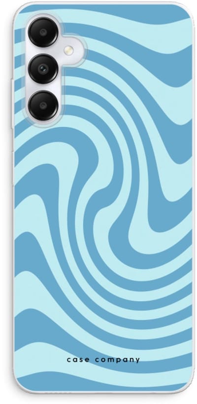 Case Company® - Hoesje geschikt voor Samsung Galaxy A05s hoesje - Swirl Blauw - Soft Cover Telefoonhoesje - Bescherming aan alle Kanten en Schermrand