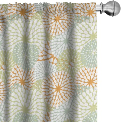 ABAKUHAUS – Pastel gordijnen 2x75x225 – microvezel – digitaal bedrukt – amandelgroen
