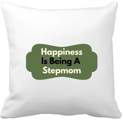 Akyol - happiness is being a stepmom Kussen hoes - Moeder - de liefste stiefmoeder - moeder cadeautjes - moederdag - verjaardag - geschenk - kado - 40 bij 40 cm