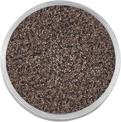 Quiges RVS Verwisselbare Mini Munt met Glitters Bruin - SLSRC033