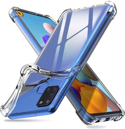 Hoesje voor Samsung Galaxy A21S backcover Shockproof siliconen Transparant