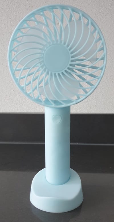 Draagbare Ventilator  - Hand Ventilator - Oplaadbaar - Blauw