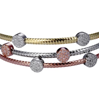 Orphelia ZA-7413 - Armband Tricolor Flex - Zilver 925 - Zirkonia - 16 cm
