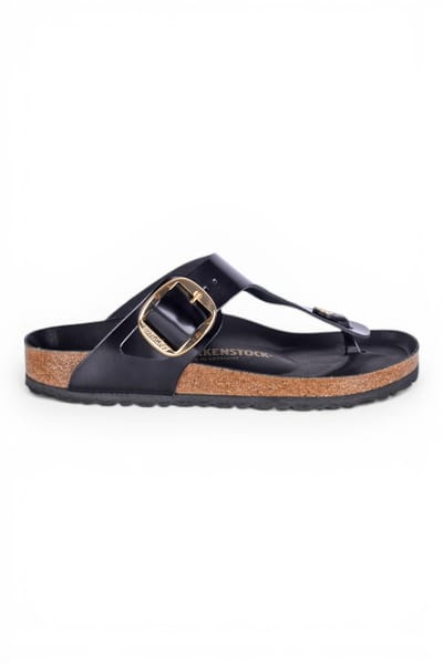 Vrouwenslippers Birkenstock Gizeh Big Buckle Natural Leather Patent