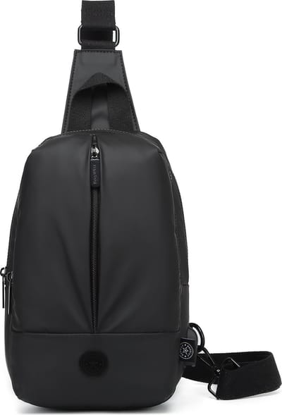 Bagwise® Crossbodytas - Sling Bag - Schoudertas - met USB-oplaadpoort/Kabel - Unisex - 8655 Zwart