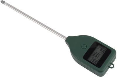Bodemvochtmeter 3-in-1 - Bodemtester Tuin - Planten Verzorgen - Met Achtergrondverlichting - 27 x 6 x 3 cm - Zwart
