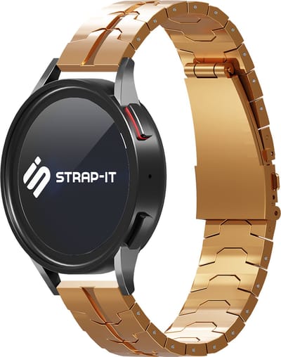 Strap-it Smartwatch bandje 22mm - Stalen Special bandje - geschikt voor Samsung Galaxy Watch 1 46mm / Watch 3 45mm / Gear S3 Classic & Frontier - Polar Vantage M / M2 / M3 / V3 / Grit X / Grit X Pro - OnePlus Watch - rosé goud