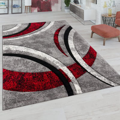 Paco Home Vloerkleed Woonkamer Laagpolig Vintage Handgemaakt Contour Gesneden 3D Look 80x300 cm