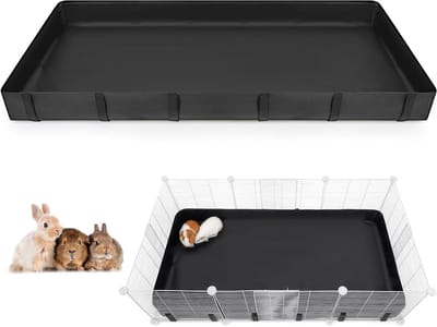 Cavia Kooivoering - Bodembedekking Cavia - Kooi Schoon Houden - Lekvrije Verticale Zijden - 120 x 60 cm - Zwart