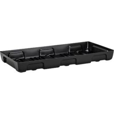 Lekbak voor kleine bakken CEMO 10/5, inhoud 27 l, voor rekafmetingen 1000 x 500 mm, zonder rooster, met goedkeuring, stapelbaar, polyetheen, zwart