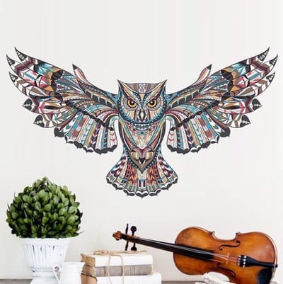 Uil Sticker / Uil Muursticker / Muurstickers Woonkamer / Slaapkamer / Wanddecoratie / Muurdecoratie / Dieren – Uil