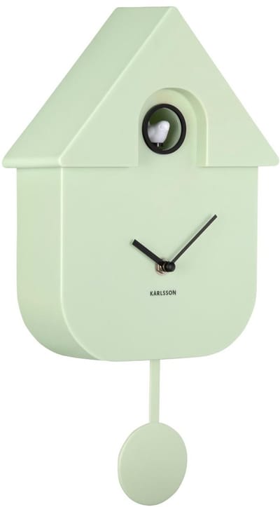 Karlsson Wandklok Modern Cuckoo - Zachtgroen - 8.5x21.5x41cm - Wandklok Scandinavisch