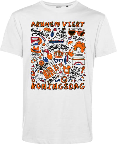 T-shirt Arnhem Oranjekoorts | Wit | maat XS