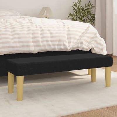 vidaXL - Bankje - 100x30x30 - cm - stof - zwart
