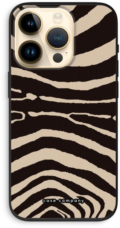 Case Company® - Hoesje geschikt voor iPhone 14 Pro hoesje - Arizona Zebra - Biologisch Afbreekbaar Telefoonhoesje - Bescherming alle Kanten en Schermrand