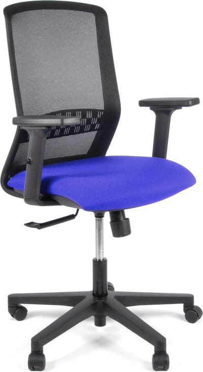 Linea bureaustoel - Tekna 01 - ergonomisch EN1335 - multi verstelbaar - max. draagvermogen 110kg - zwart/blauw - LF-2011403