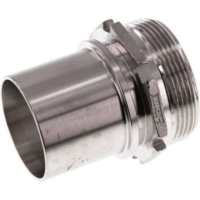 G 2'' Buitendraad x 50mm RVS Slangpilaar met Veiligheidskraag DIN 2817