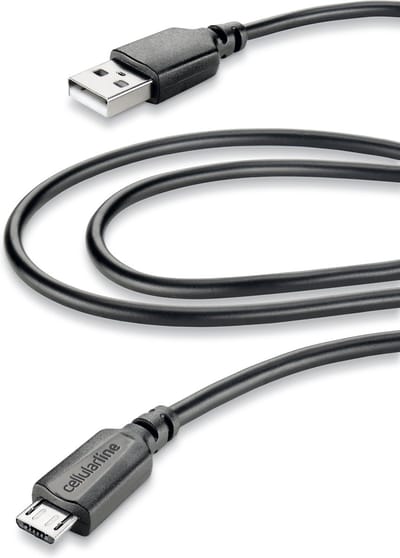 laad+datakabel micro USB 2m zwart