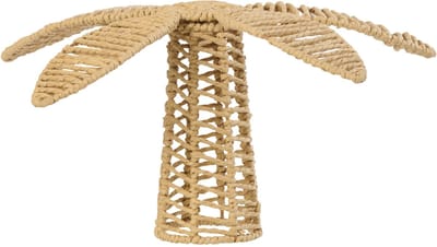 J-Line decoratie Palmboom - ijzer/papier - naturel - small