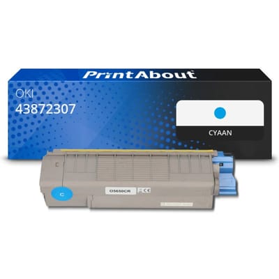 PrintAbout huismerk Toner 43872307 Cyaan Geschikt voor OKI