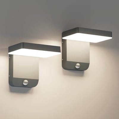 2 Stuks LED Buitenwandlamp met Sensor, 20W, 4000K Neutral Wit, IP65 Waterdicht voor Tuinen, Balkons en Garages